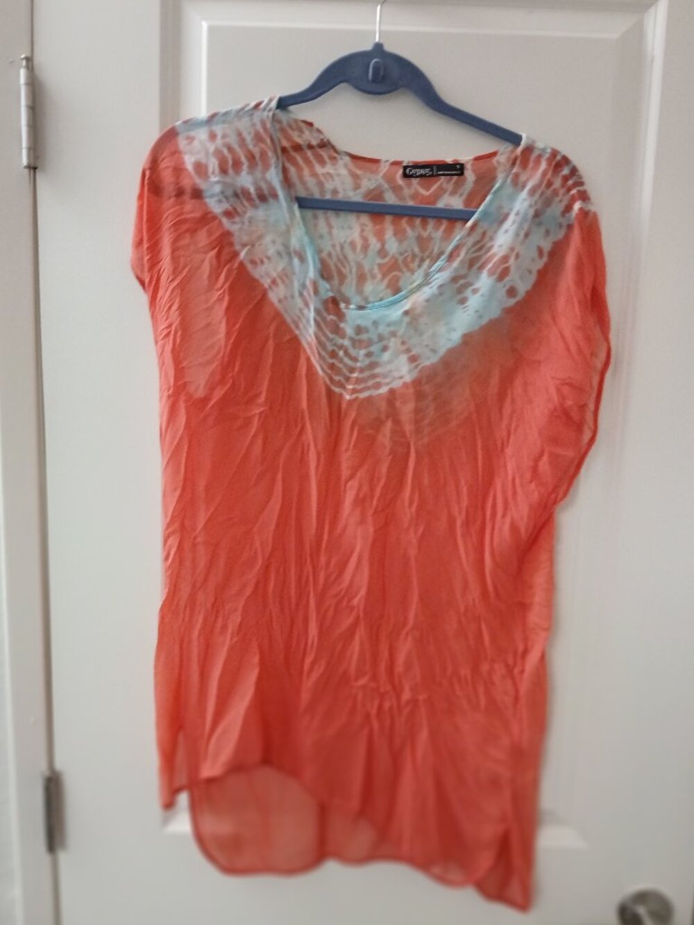 Gypsy 05 Women's Tie Dye  Silk Tunic / Beach Cover Up